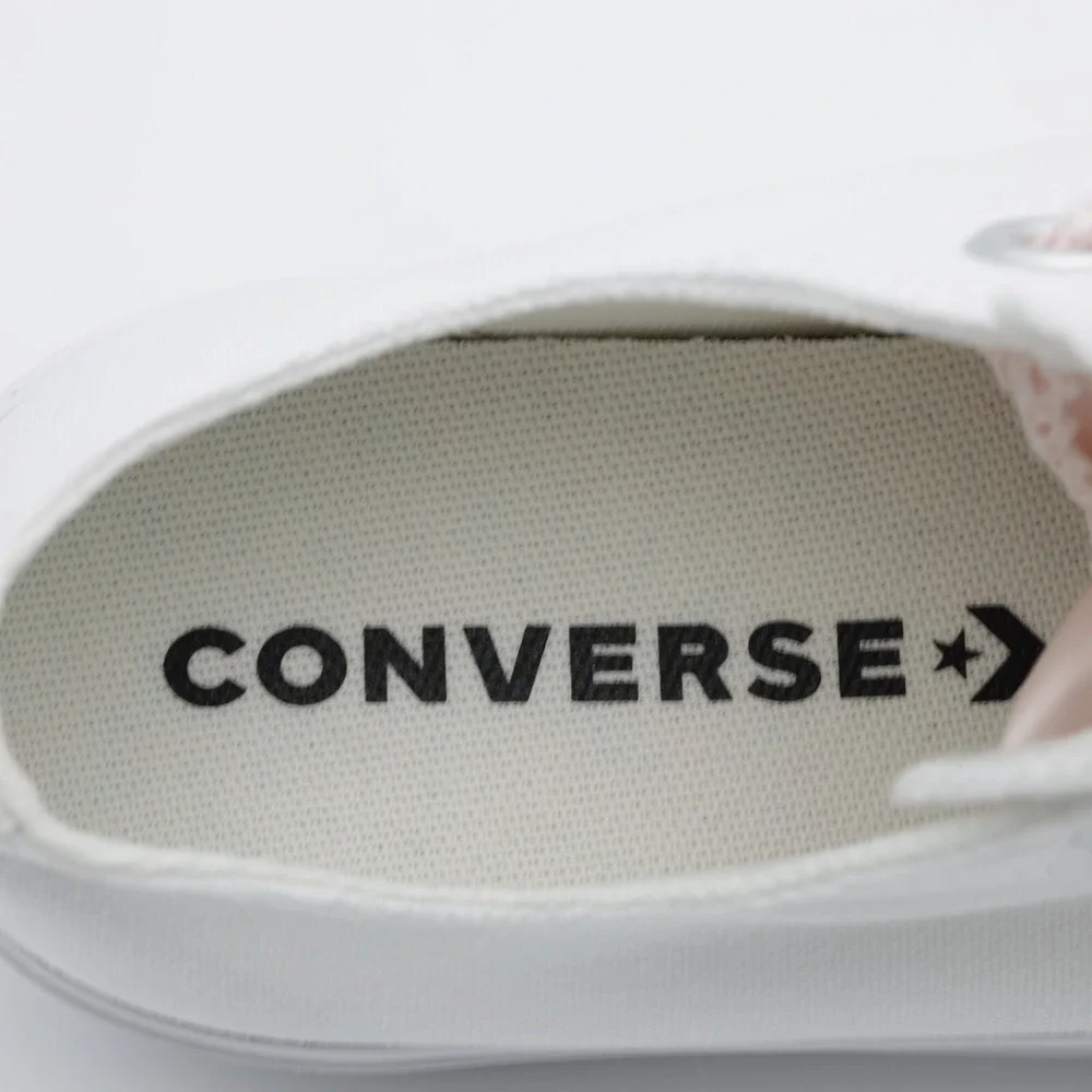 Converse Women's Chuck Taylor All Star Lift Platform Crochet Laces Shoes White 8 - Picture 7 of 11
